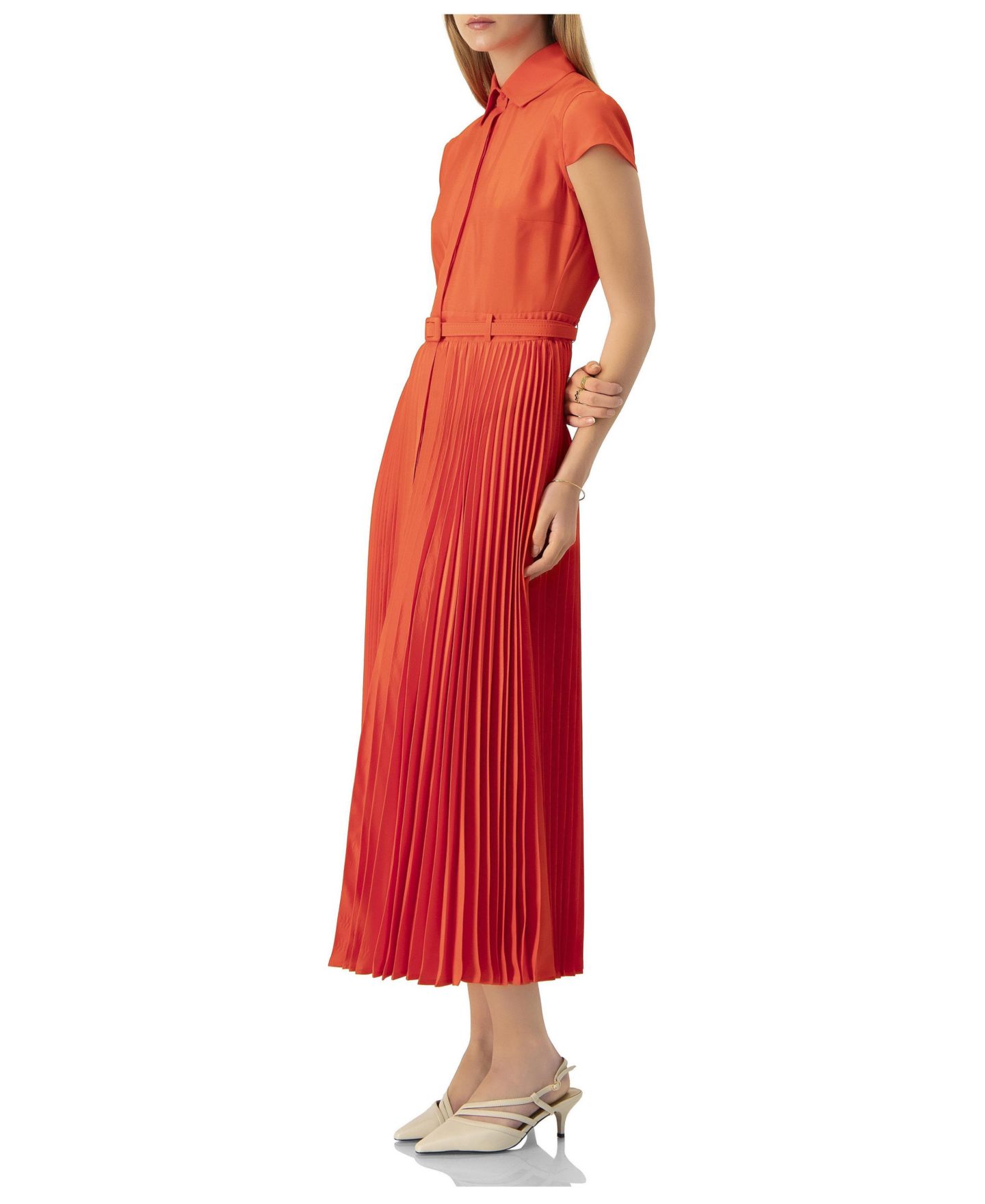 Женское платье Ivonne Short Sleeve Shirt Style Pleated Maxi-Dress — фото 3