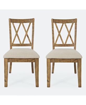 Rustic Distressed Pine Dining Chair (Set of 2)
