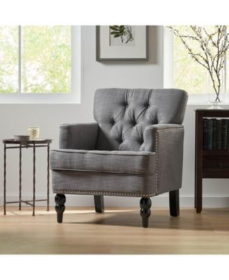 Tufted Back Club Chair - Fabric/Microfiber