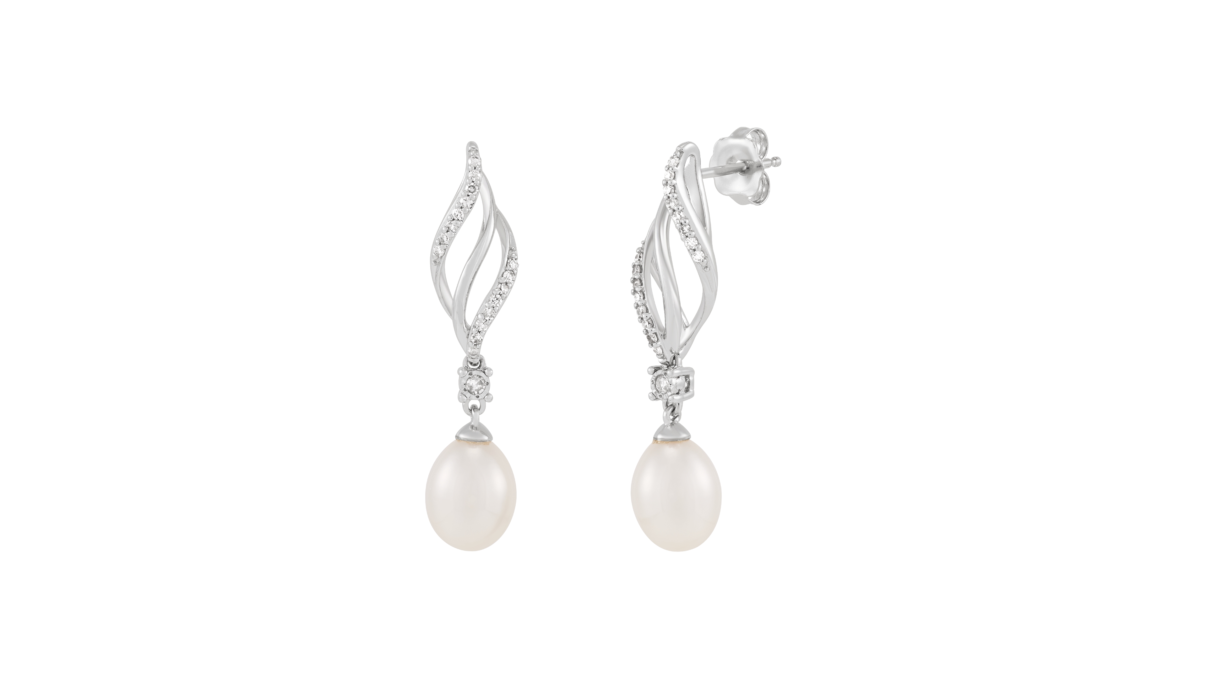 Macy's Cultured Freshwater Pearl (6-6.5mm) Earrings in Sterling Silver