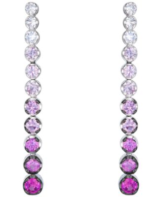 Strawberry Ombr&eacute;&reg; Sapphire & White Sapphire (7/8 ct. t.w.) Earrings in 14k Vanilla Gold