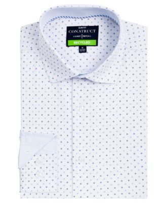 Men's Diamond Print Performance Stretch Dress Shirt