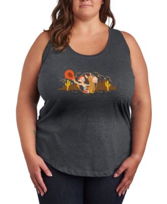 Plus Size Toy Story 5 Jessie Riding Bullseye Western Racerback Sleeveless Tank Top