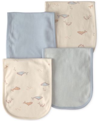Baby Boys' Whale Burp Cloths, 4-Pack