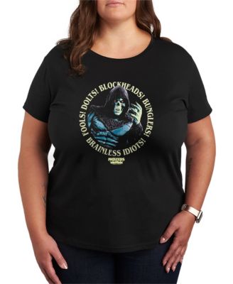 Plus Size Masters of the Universe Brainless Idiots Skeletor Short-Sleeve Graphic T-Shirt