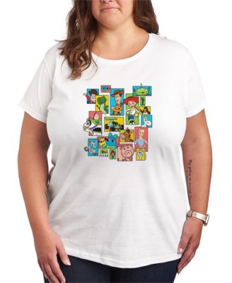 Plus Size Toy Story Grid Short-Sleeve Graphic T-Shirt