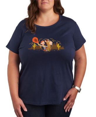 Plus Size Toy Story 5 Jessie Riding Bullseye Western Short-Sleeve Graphic T-Shirt