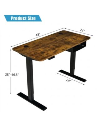 Electric Sit-to-Stand Desk with Digital Controller and USB Charging Port