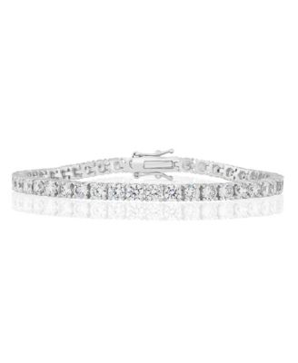 Elegant Round 4mm Brilliant Cubic Zirconia Tennis Bracelet.