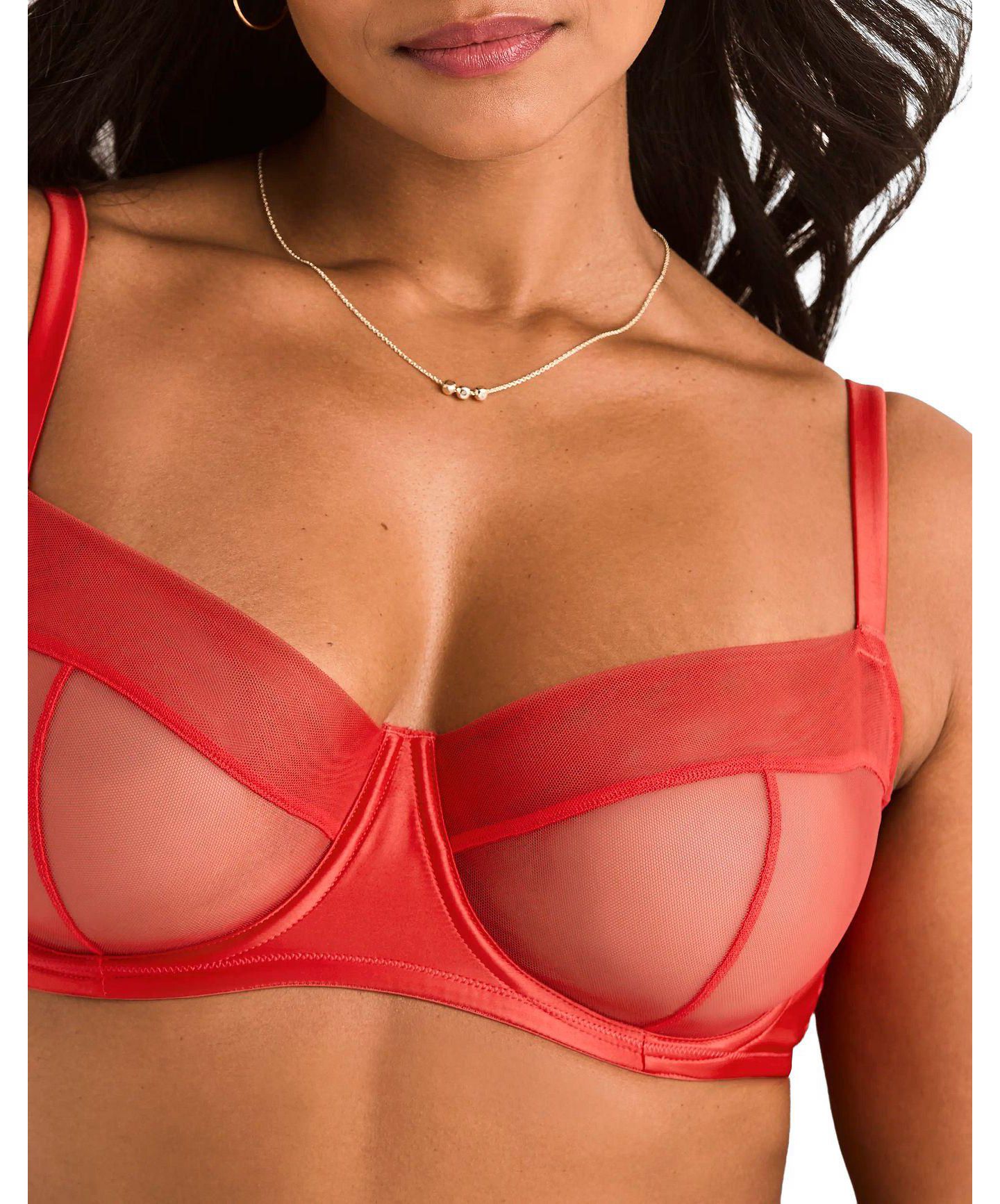 Бра-балконет Plus-Size Brittani, мягкая чашка — Adore Me, цвет: Тёмный оранжевый — фото 2