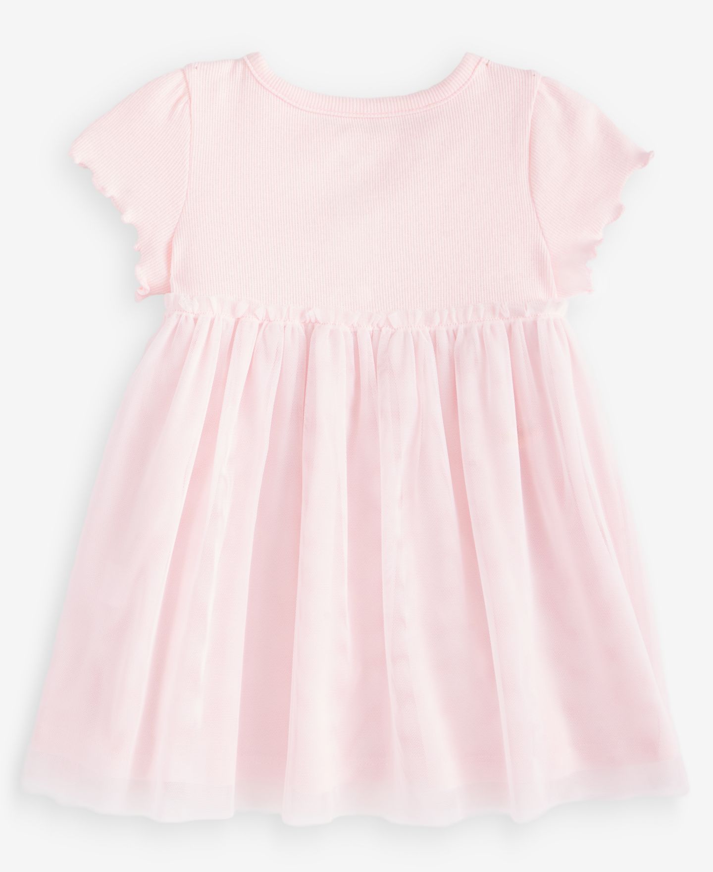Платье First Impressions Short-Sleeve Tulle-Skirt Dress для девочек-малышей, цвет: Розовый — фото 3