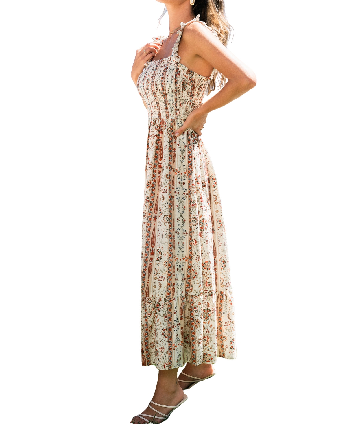 Cupshe Women's Garland Floral Midi Beach Dress