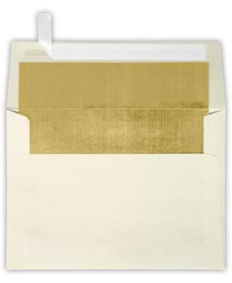 A7 Foil Lined Invitation Envelopes Peel Press Gold Lux Lining