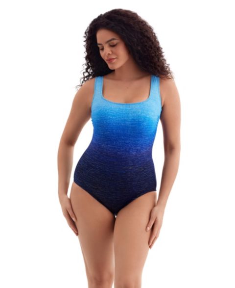 Женские купальники Longitude Women's Tribal Nights Double X-Back Tank Long Torso One-Piece Swimsuit