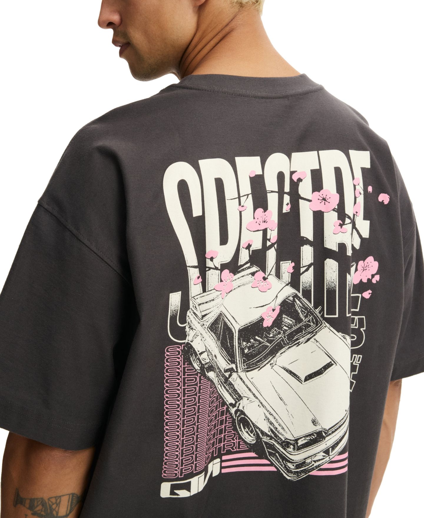 Мужская футболка Cotton On Crewneck Short-Sleeve, цвет: Выцветший сланцевый — фото 3
