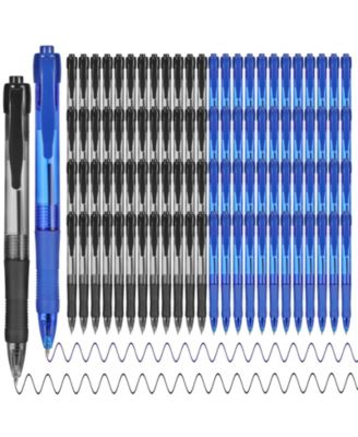 Retractable Ballpoint Pens Soft Grip Ink 100 Pack