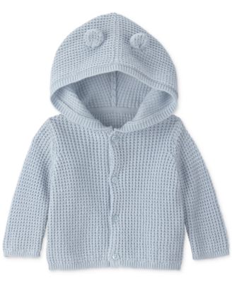 Baby Girls' and Baby Boys' Bear Ears Long-Sleeve Hooded Sweater