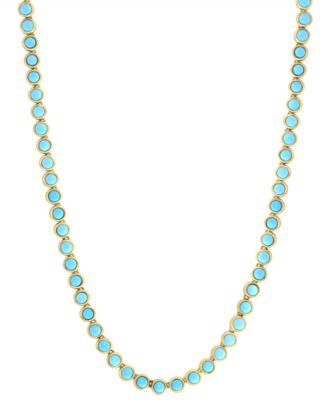 Turquoise Necklace in Gold Over Sterling Silver