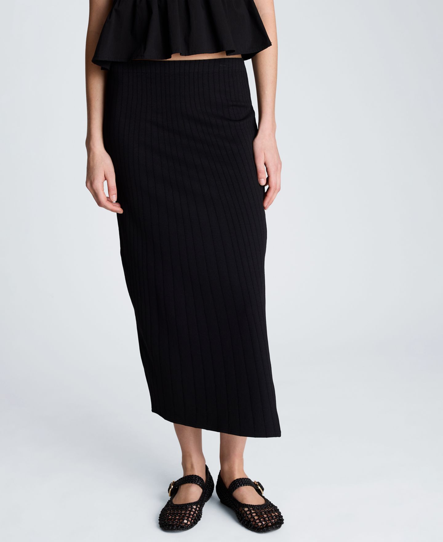 Женская юбка Kenneth Cole Pull-On Midi, цвет: Чёрный — фото 4
