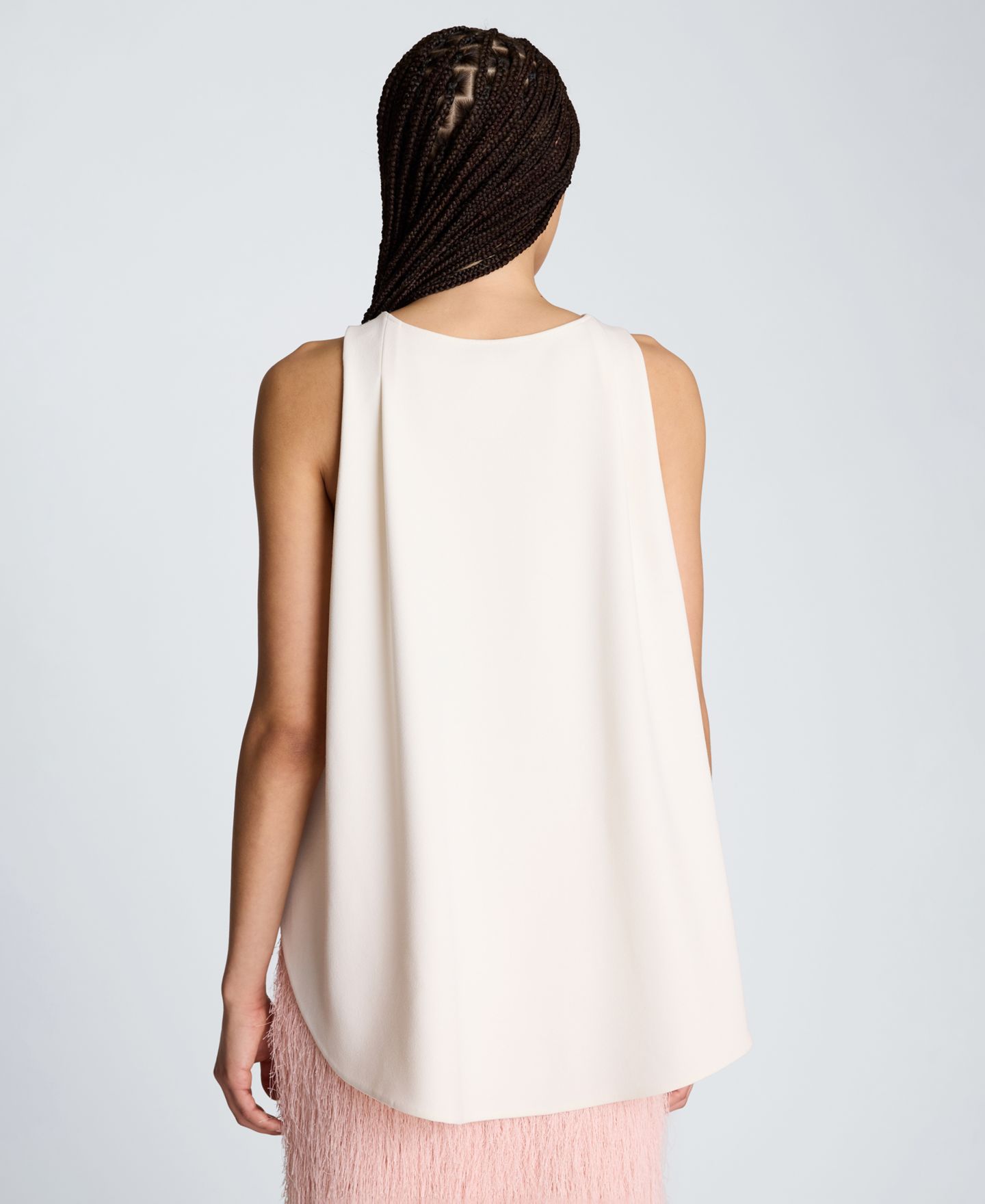 Женский топ Kenneth Cole Layered High-Low, цвет: Устричный — фото 5