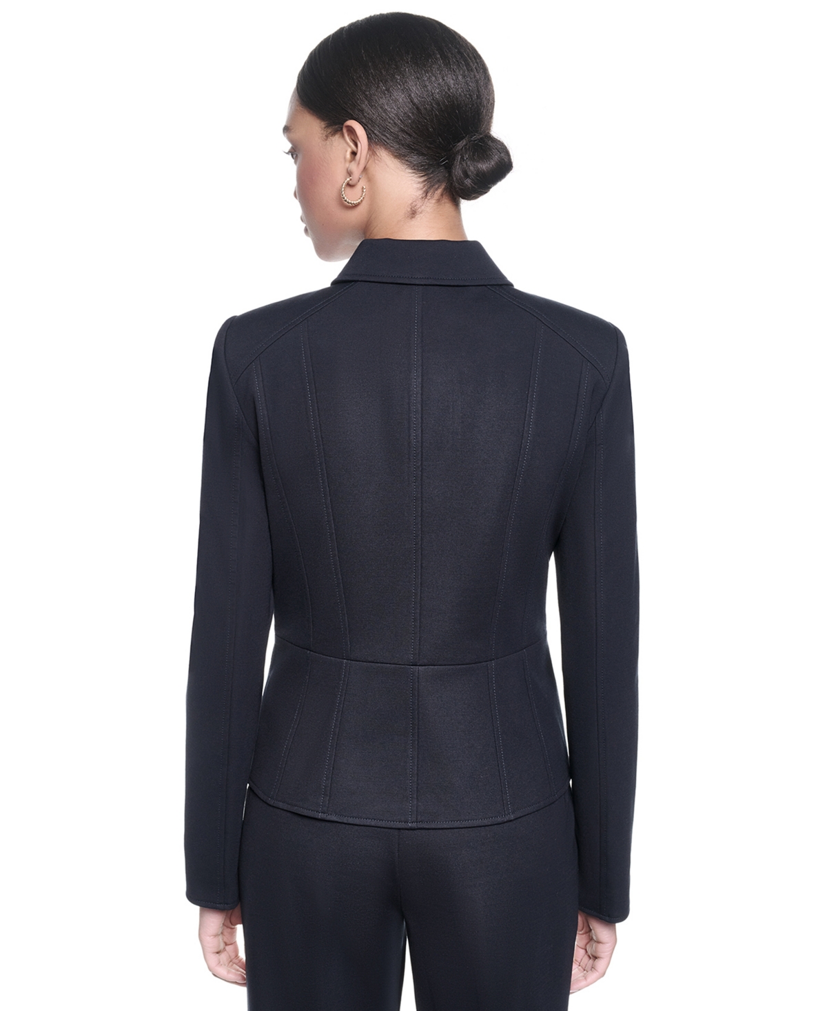 Karl Lagerfeld Paris Women's Cropped Collared Neck Jacket
