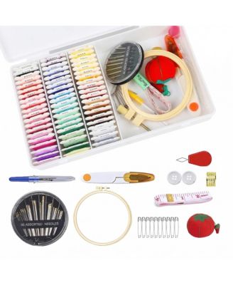 109 Pieces  60 Color Embroidery Floss Kit Storage Box Stitching Threads Sewing Diy Cross Accessories Beginner