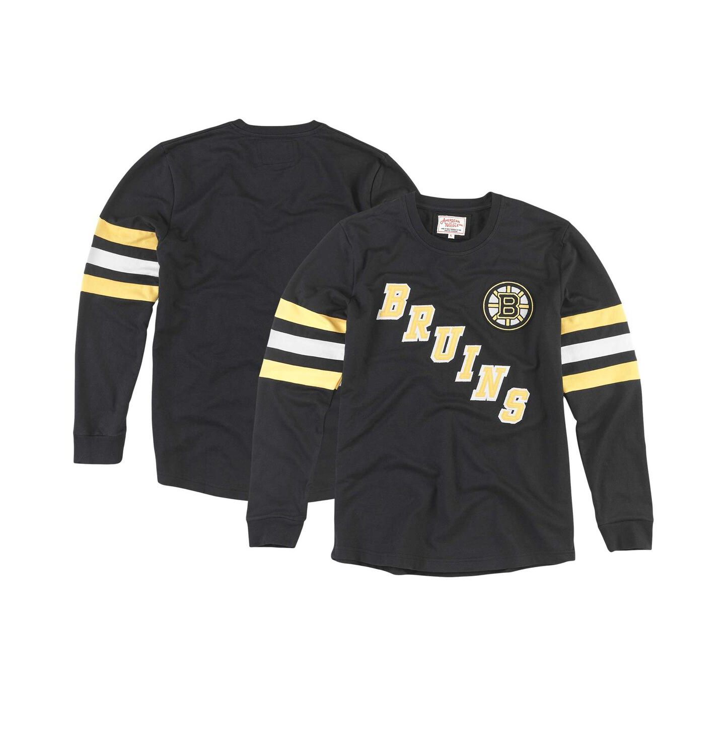 Мужская футболка American Needle Black Boston Bruins Sudbury Long Sleeve — фото 1