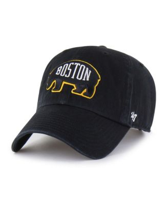Men's Black Boston Bruins Alternate Logo Clean Up Adjustable Hat
