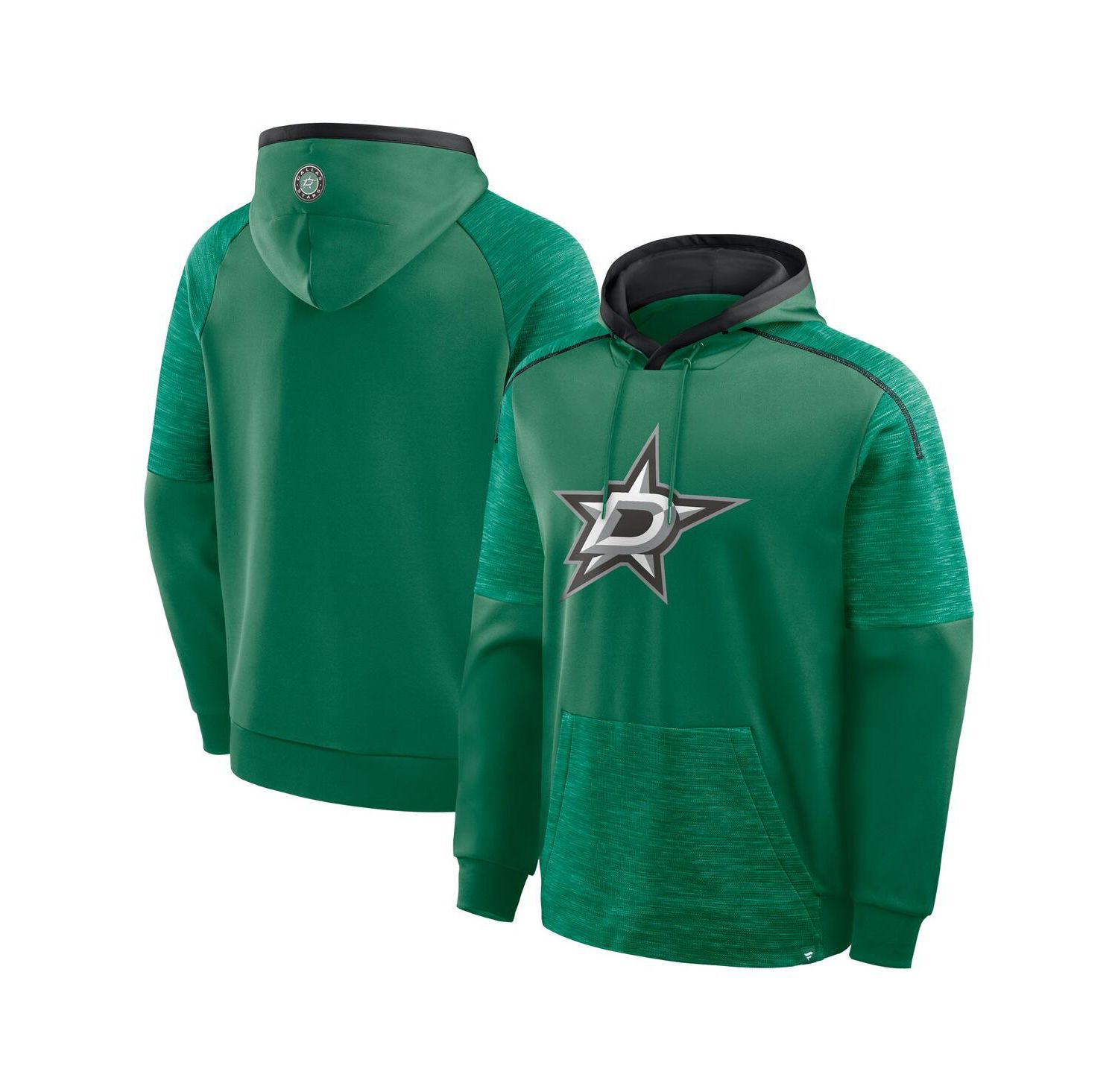 Men's Kelly Green Dallas Stars Goaltender Defender Pullover Hoodie