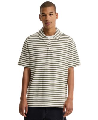 Men's Farlam Striped Cotton Polo Shirt
