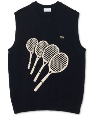 Men's Tennis Racket Crewneck Sweater Vest