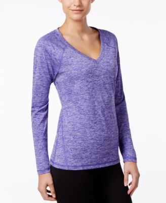 Ideology Womens Rapidry Heathered Performance T Shirt Pink Size L 1