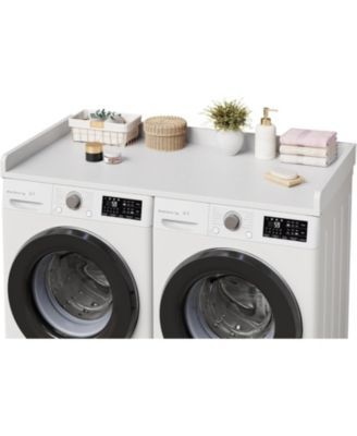  Washer Dryer Countertop, Laundry Topper with Edge and Non-Slip Pad