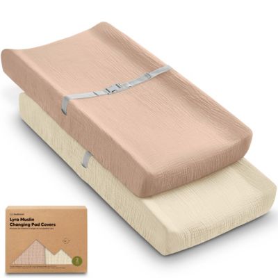 Lyra Muslin Changing Pad Cover for Baby Girls, Boys, Muslin Cotton Diaper Changing Table Cover Sheets