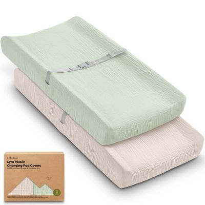 Lyra Muslin Changing Pad Cover for Baby Girls, Boys, Muslin Cotton Diaper Changing Table Cover Sheets