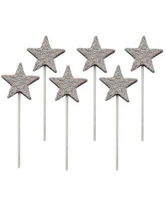 Fourth of July Festive Decorated Chocolate Star Lollipop, 6 Pack