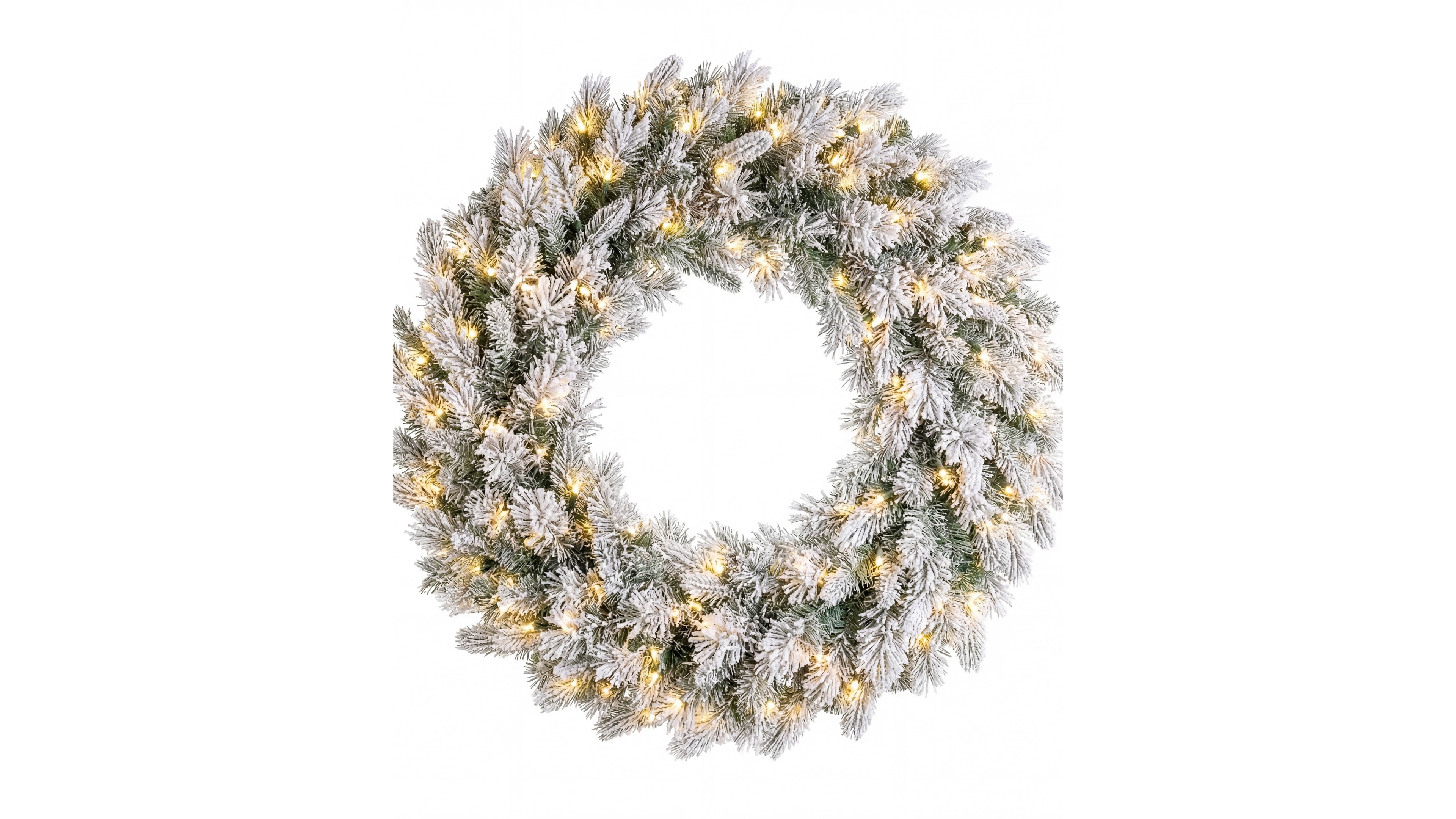 Hallmark 36" Pre-Lit Wreath with Glitter Finish