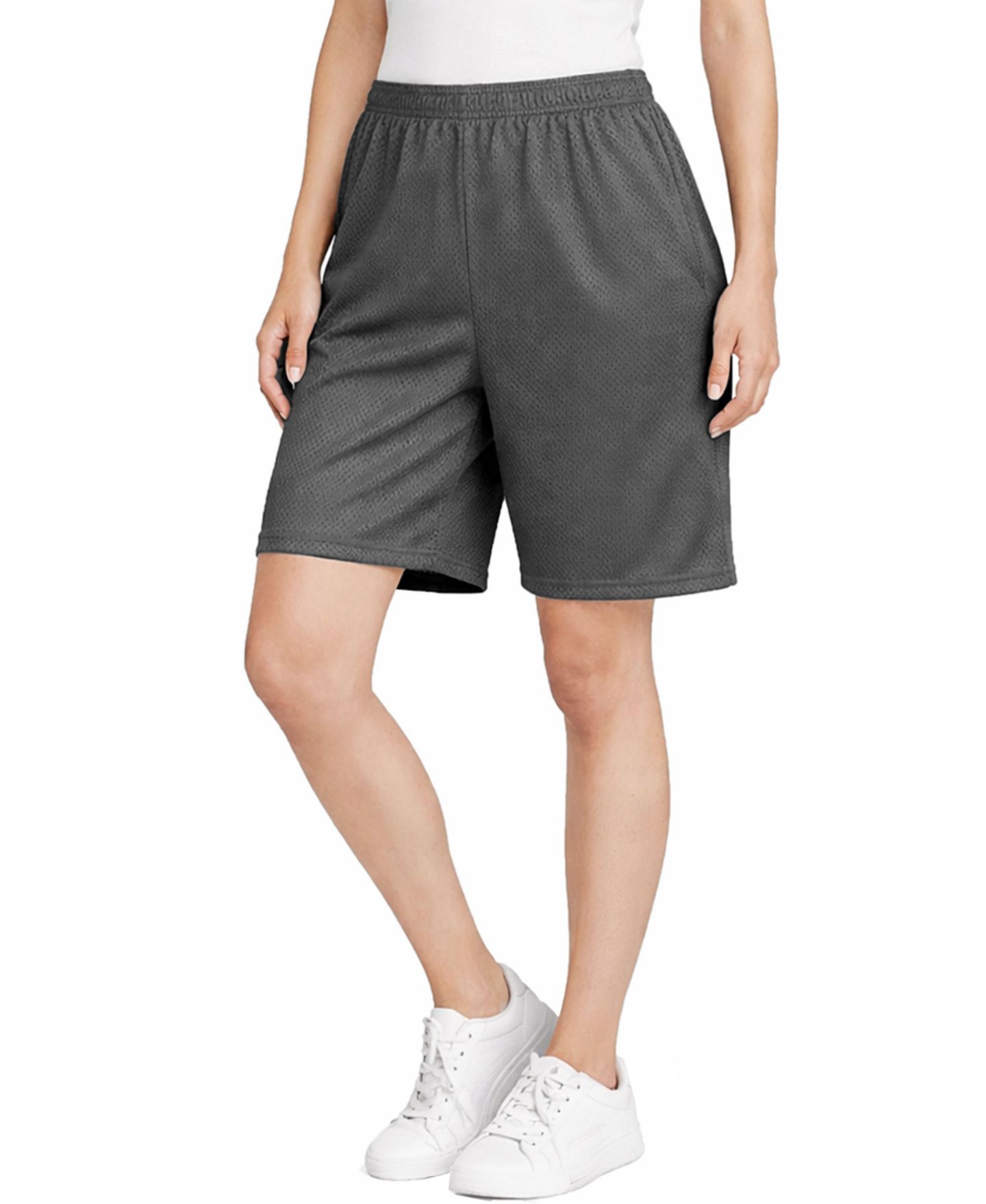 Женские шорты Jump Start Loose Fit Lightweight Breathable Moisture Wicking Mesh, цвет: Угольный — фото 1