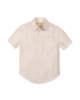 Hope Henry Little and Big Boys Linen Short Sleeve Shirt - Sunlit stripe 23$