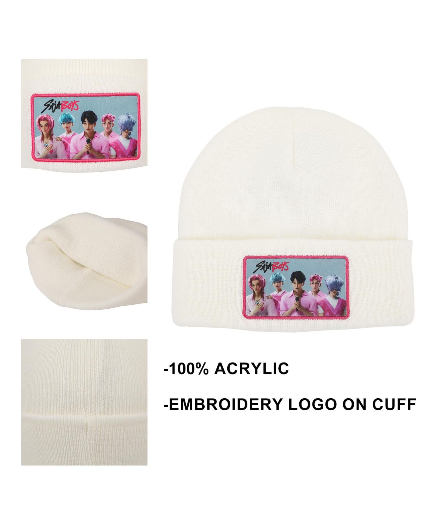 Men's Saja Boys White Cuff Knit Beanie