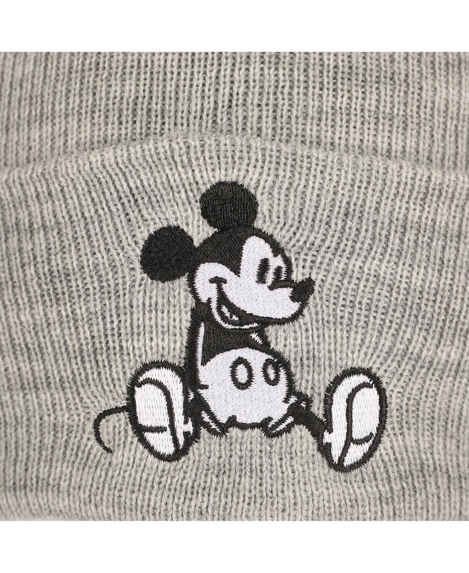 Men's Mickey Mouse Embroidery Acrylic Knit Standard Cuff Beanie