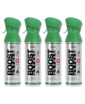 5 Liter Canned Oxygen Bottle with Mouthpiece, Natural (4 Pack)