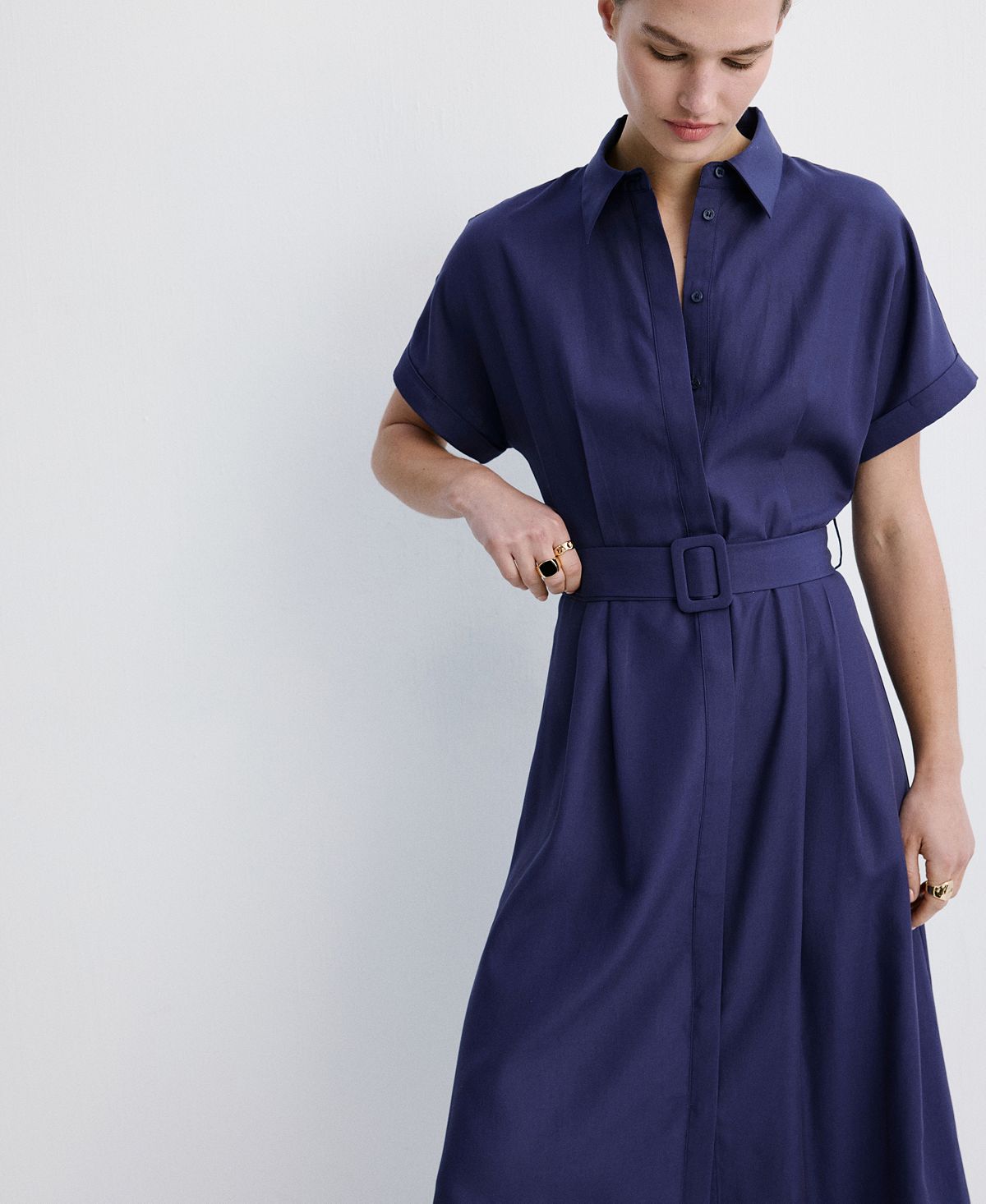Mango Women's Belted Shirtdress view 5 — MAYCSS fashion products