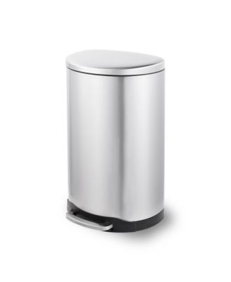 40 Liter Stainless Steel Semi-round Step-on Trash Can for Kitchen