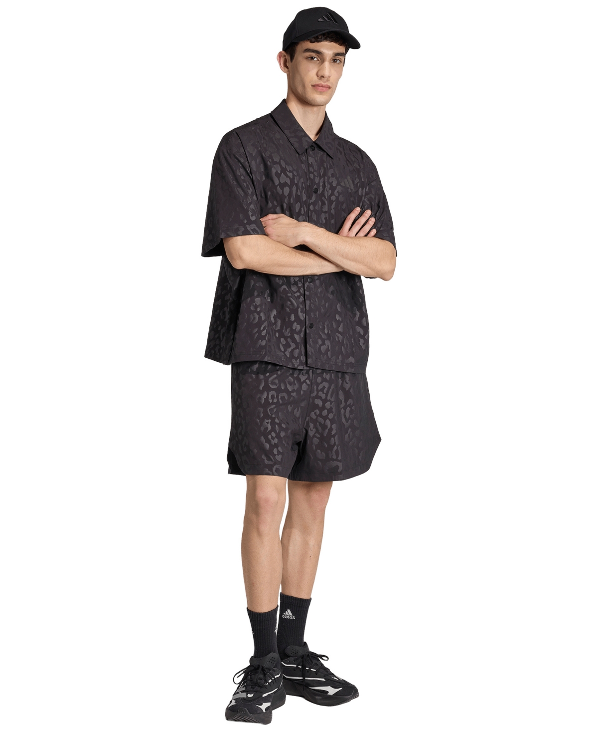 adidas Men's Tech Leopard Short-Sleeve Shirt