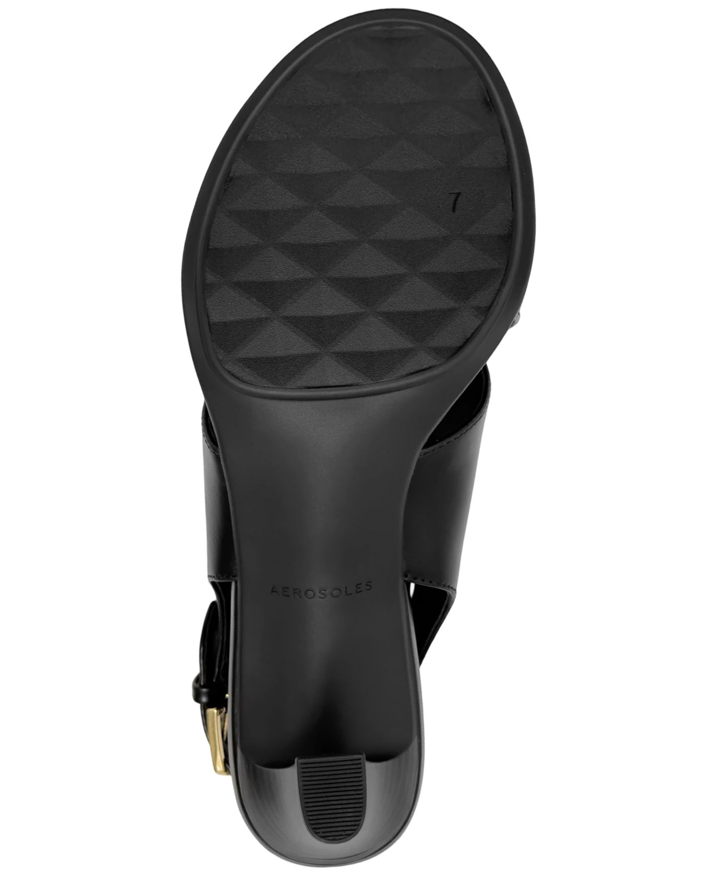Женские сандалии Aerosoles Hollis Slingback Heeled, цвет: Чёрная искусственная кожа — фото 5