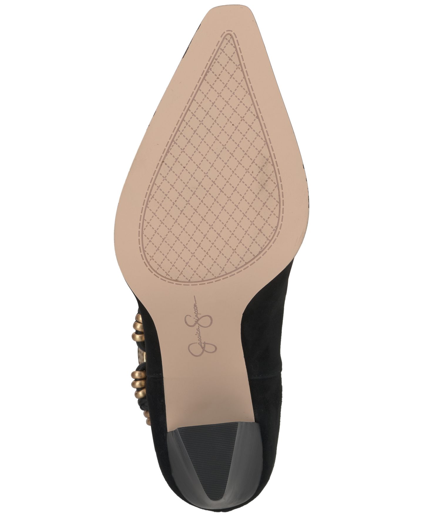 Женские ботинки Jessica Simpson Hanie Western Slouch Booties, цвет: Чёрный замшевый — фото 5