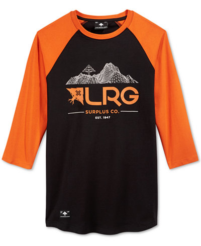 LRG Men's Raglan-Sleeve Graphic-Print T-Shirt
