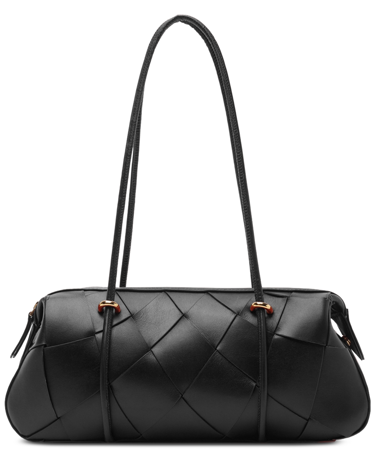 Arezzo Sarah Large Leather Shoulder Handbag In Black