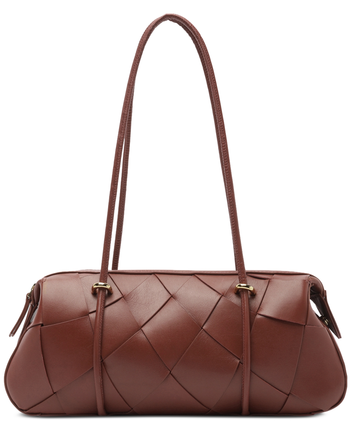 Arezzo Sarah Large Leather Shoulder Handbag In Brown